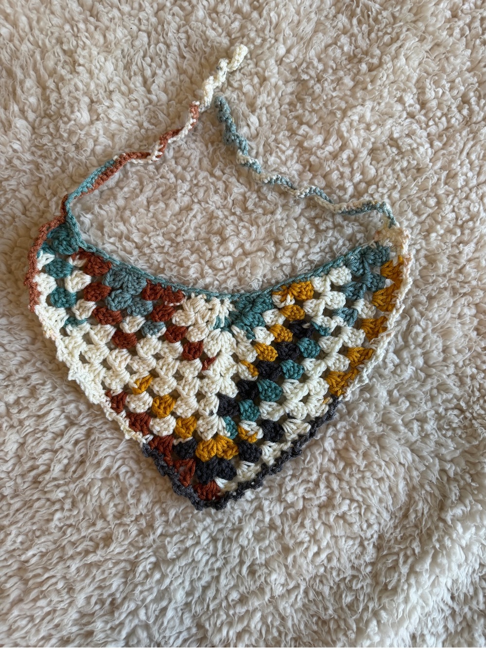 Handmade Crochet Dog Bandana